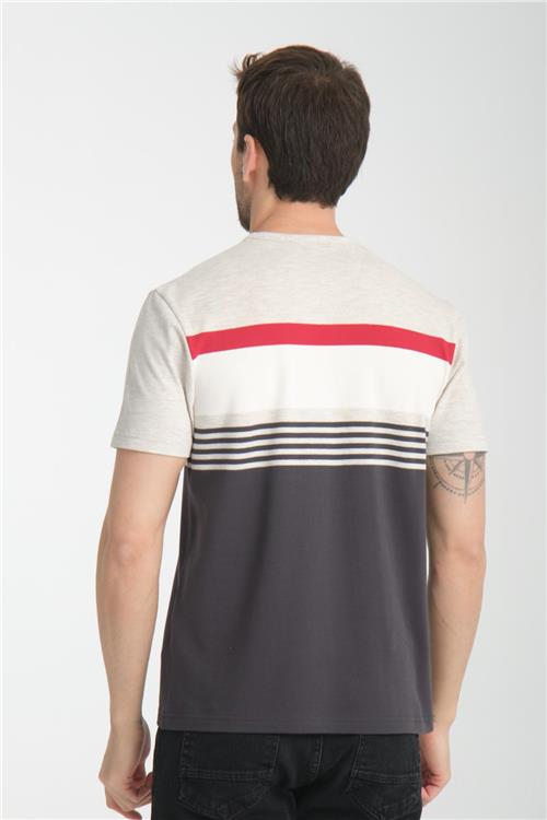 Wholesale Men Smoke Gray T-shirt