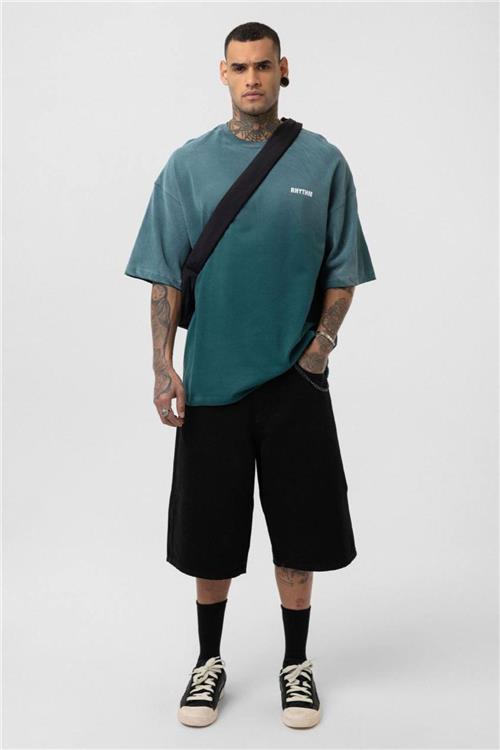 Wholesale Men Turquoise Washed Oversize T-shirt