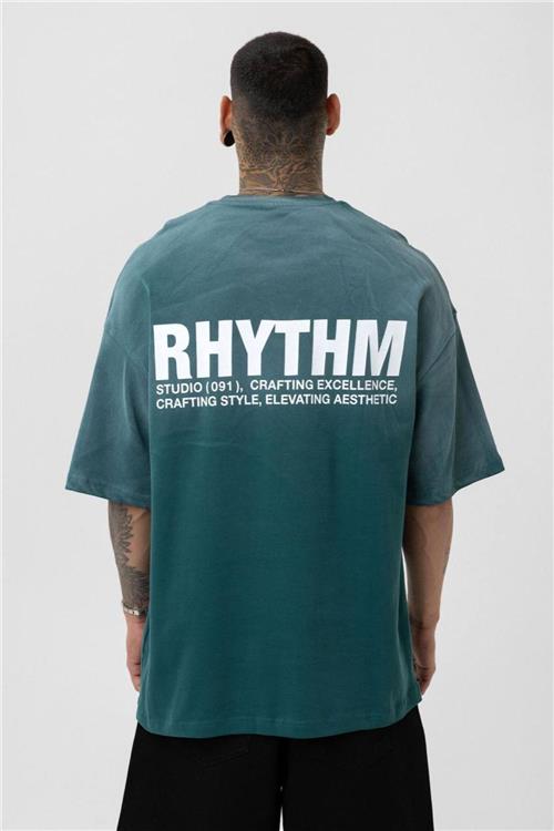 Wholesale Men Turquoise Washed Oversize T-shirt