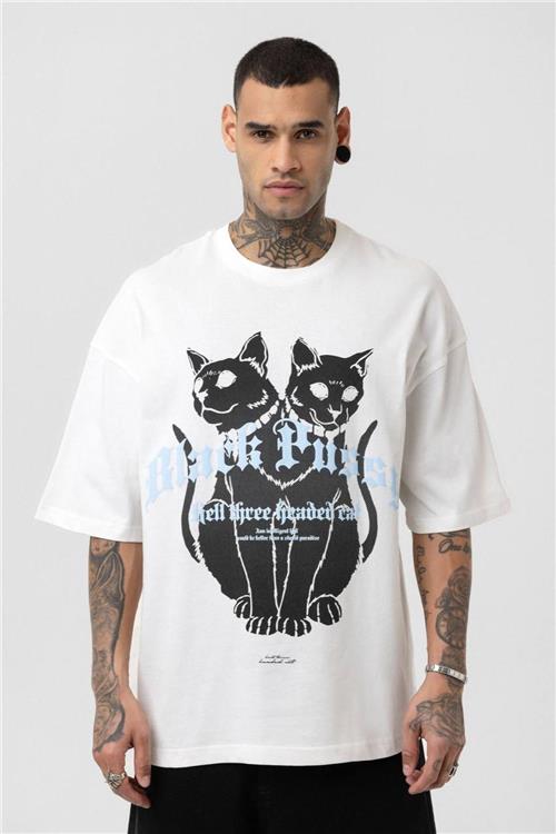 Wholesale Men White Washed Oversize T-shirt