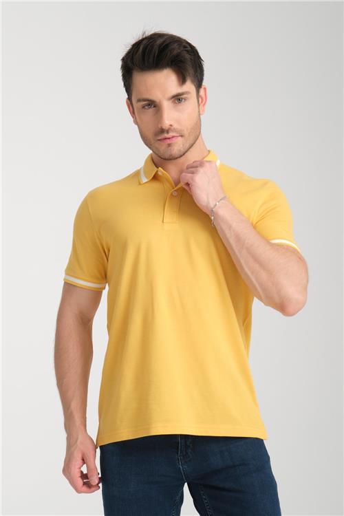 Wholesale Men Yellow Polo T-shirt