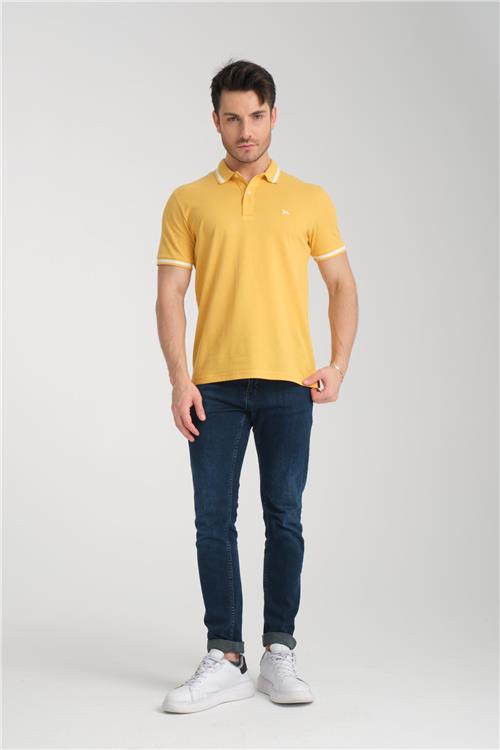 Wholesale Men Yellow Polo T-shirt