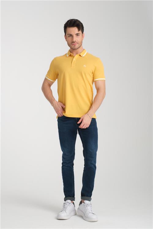 Wholesale Men Yellow Polo T-shirt