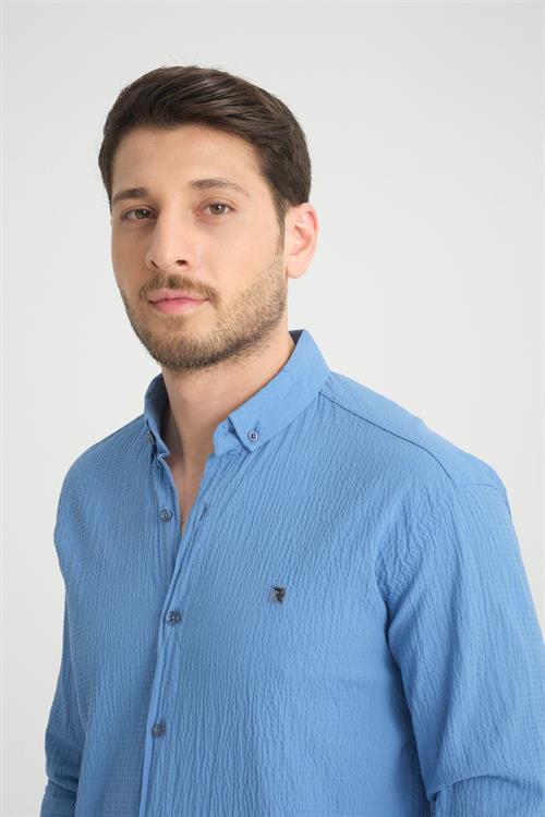 Wholesale Mens 100% Cotton Regular Fit Summer Patterned Shirt  