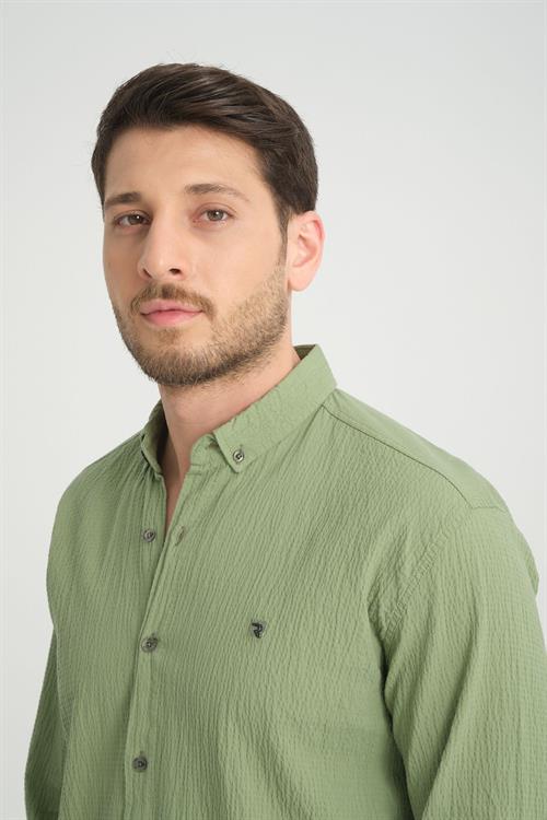 Wholesale Mens 100% Cotton Regular Fit Summer Patterned Shirt  