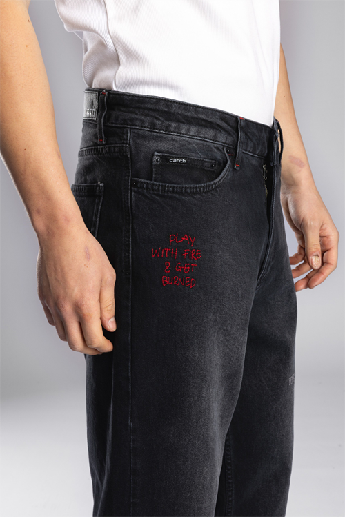 Wholesale Mens Anthracite Baggy Jeans