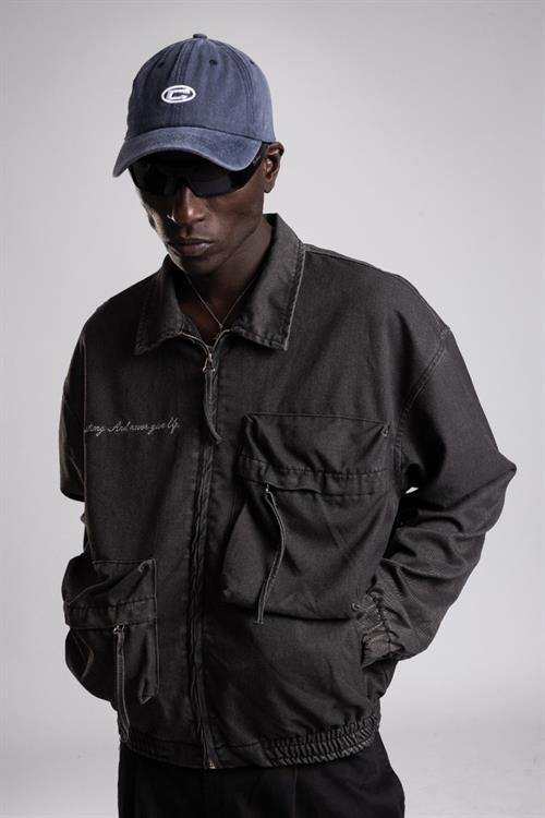 Wholesale Mens Anthracite Gabardine Jacket