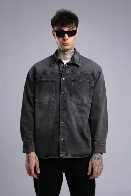 Wholesale Mens Anthracite Jean Shirt