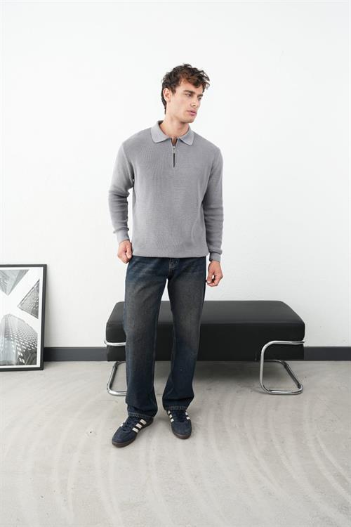 Wholesale Mens Anthracite Knit Sweater
