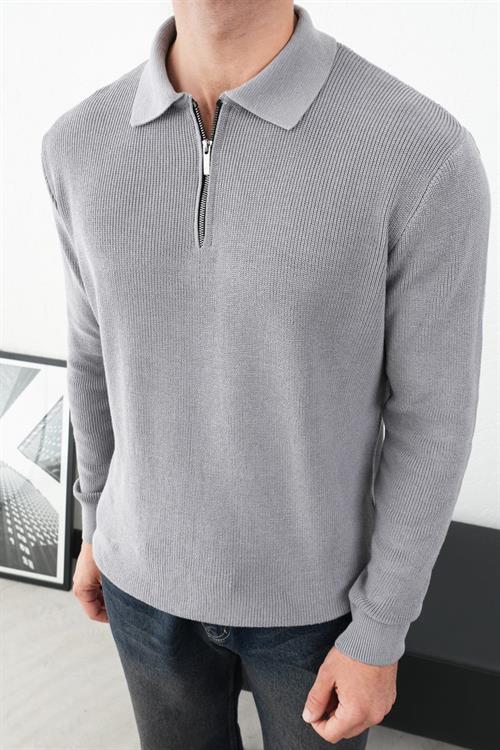 Wholesale Mens Anthracite Knit Sweater