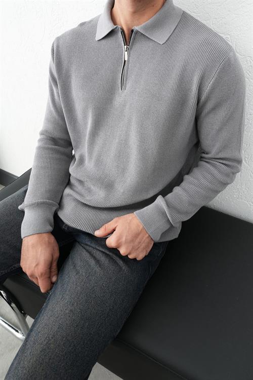 Wholesale Mens Anthracite Knit Sweater