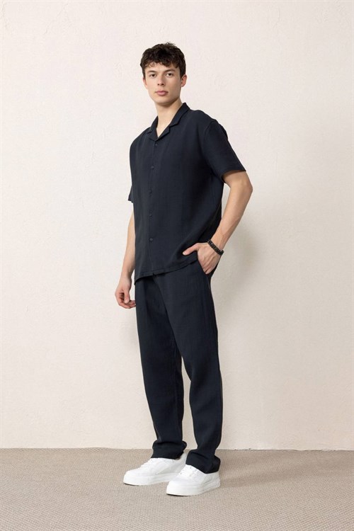 Wholesale Mens Anthracite Muslin Baggy Sweatpants