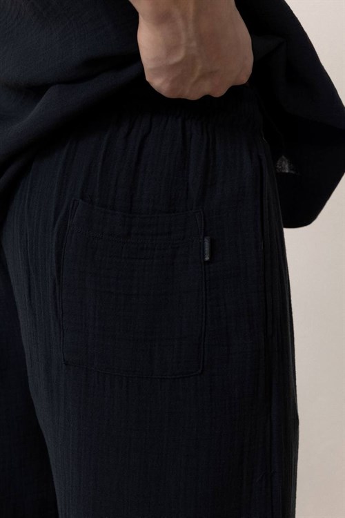 Wholesale Mens Anthracite Muslin Baggy Sweatpants