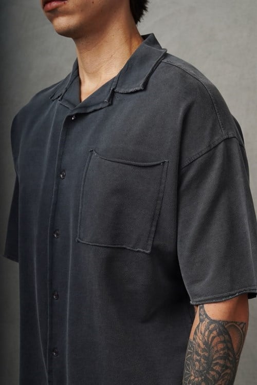 Wholesale Mens Anthracite Shirt and Shorts Set