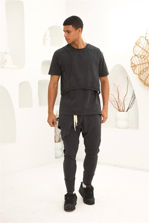 Wholesale Mens Anthracite T-Shirt and Pants Set