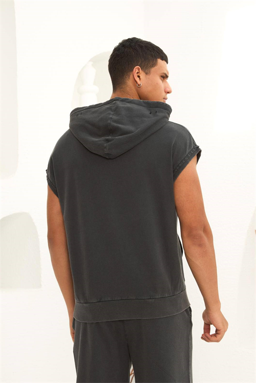 Wholesale Mens Anthracite T-Shirt and Shorts Set