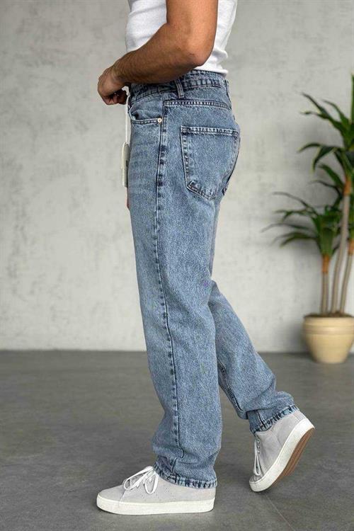 Wholesale Mens Aqua Blue Baggy Jeans