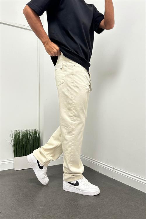 Wholesale Mens Beige Baggy Jeans