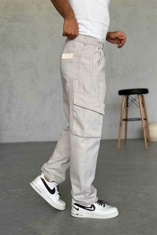 Wholesale Mens Beige Baggy Pants