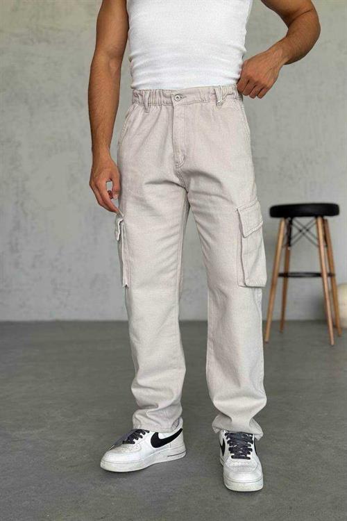 Wholesale Mens Beige Baggy Pants