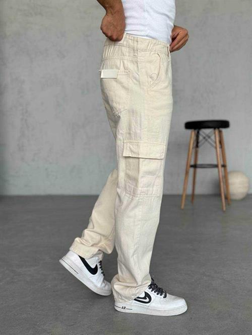 Wholesale Mens Beige Baggy Pants