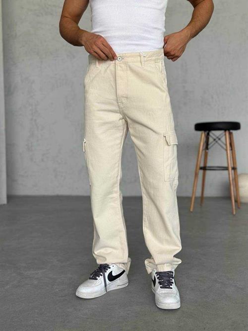 Wholesale Mens Beige Baggy Pants