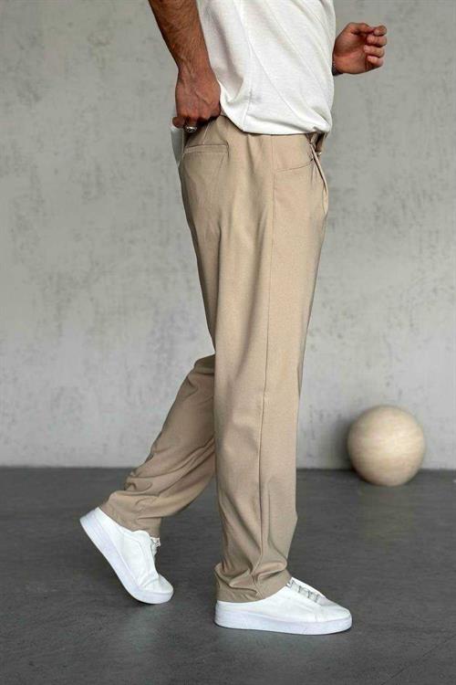 Wholesale Mens Beige Baggy Pants
