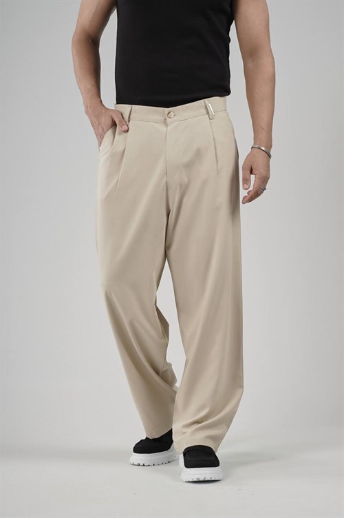 Wholesale Mens Beige Baggy Pants