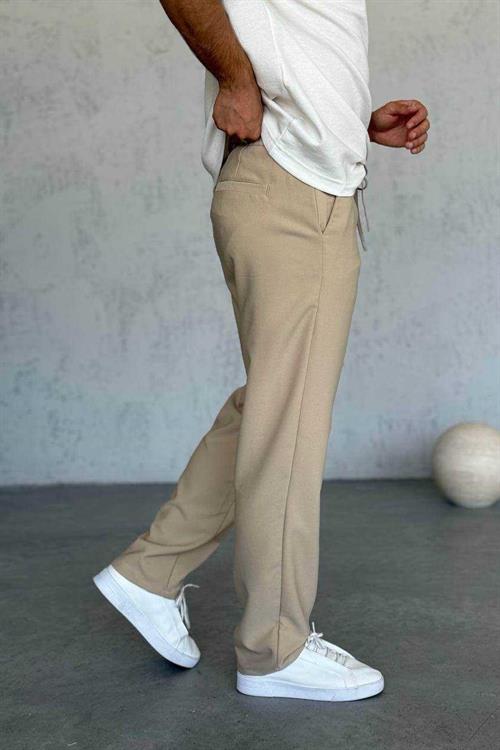 Wholesale Mens Beige Baggy Pants
