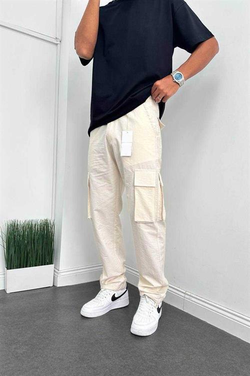 Wholesale Mens Beige Baggy Pants