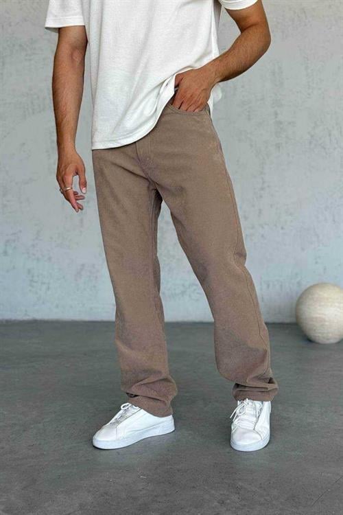 Wholesale Mens Beige Baggy Pants
