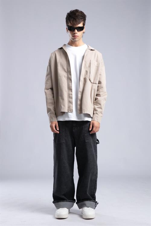 Wholesale Mens Beige Gabardine Jacket