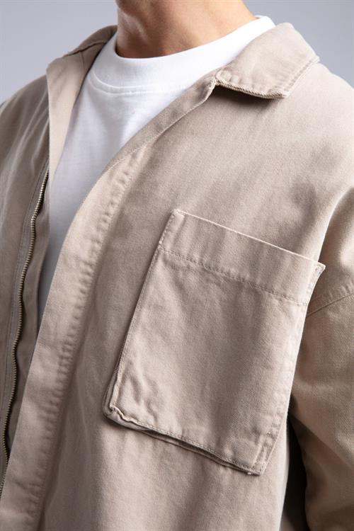 Wholesale Mens Beige Gabardine Jacket