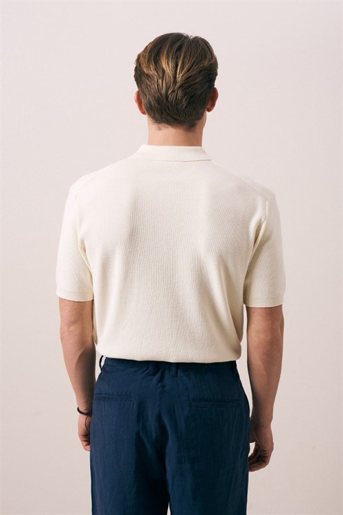 Wholesale Mens Beige Knit T-Shirt