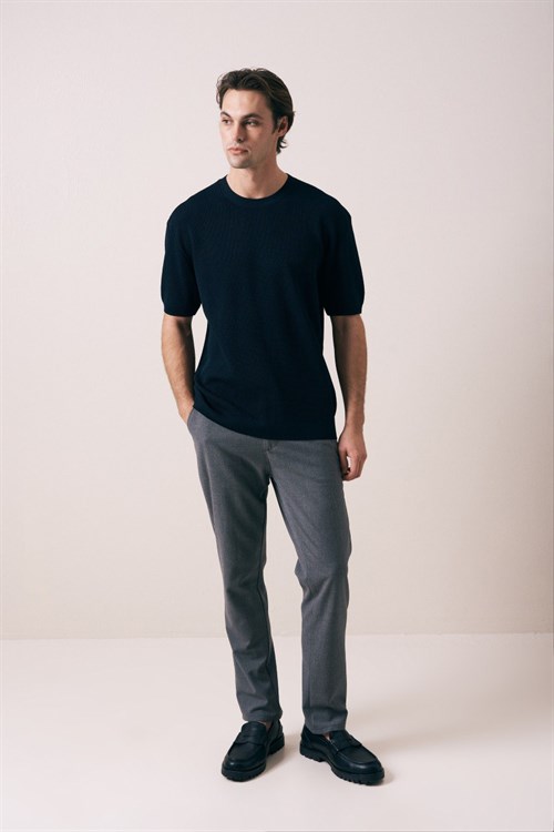 Wholesale Mens Navy Crew-Neck T-Shirt