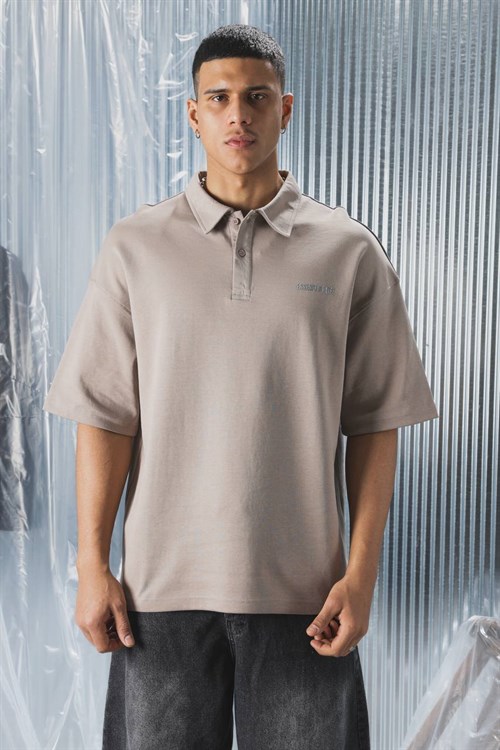 Wholesale Mens Beige Polo T-Shirt 