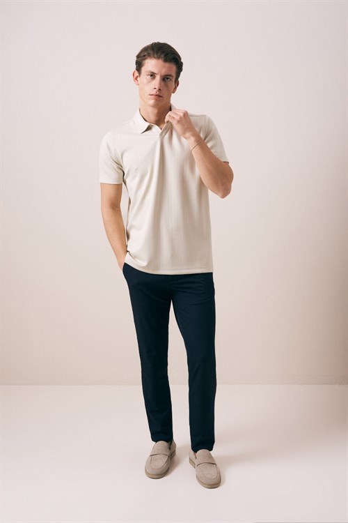 Wholesale Mens Beige Polo T-Shirt