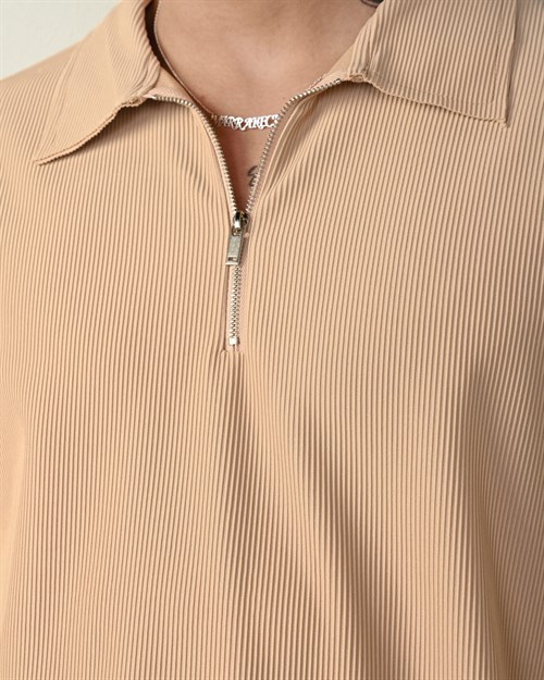 Wholesale Mens Beige Polo T-Shirt