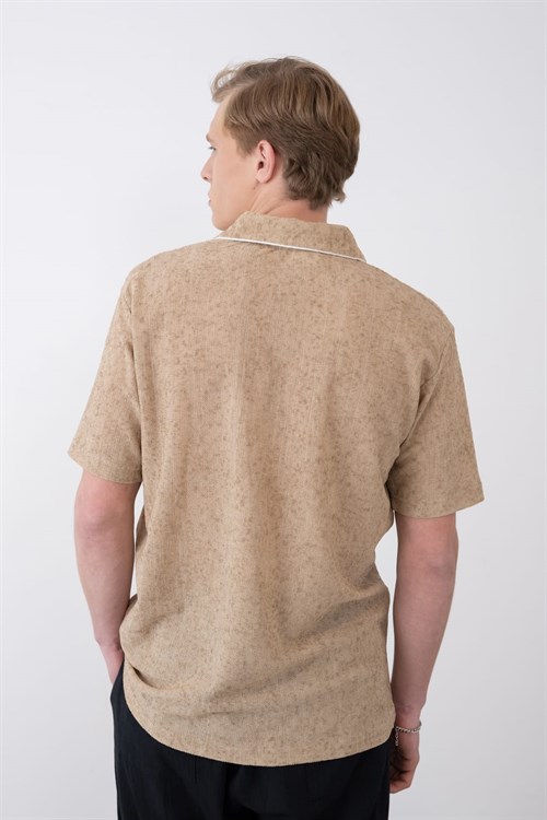 Wholesale Mens Beige Polo T-Shirt