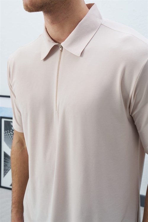 Wholesale Mens Beige Polo T-Shirt