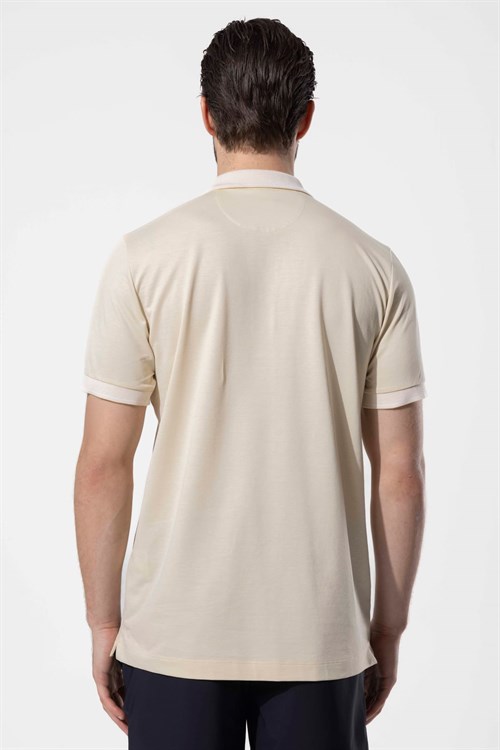 Wholesale Mens Beige Polo T-Shirt