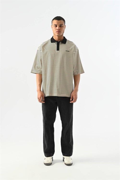 Wholesale Mens Beige Polo T-Shirt
