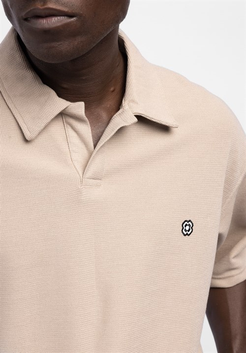 Wholesale Mens Beige Polo T-shirt