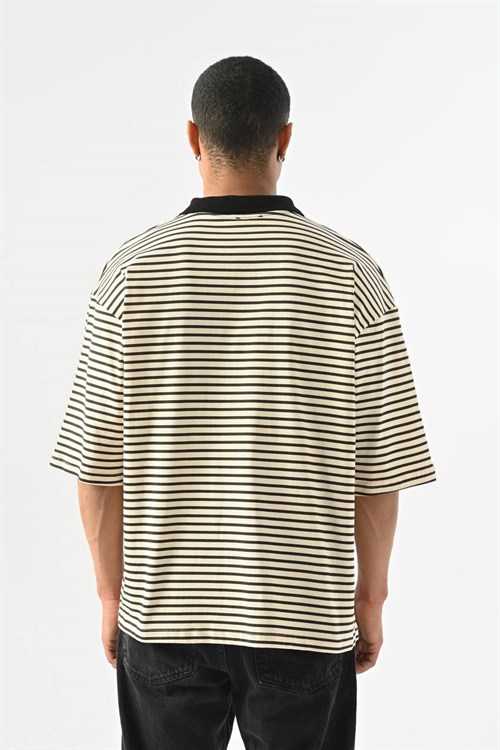Wholesale Mens Beige Polo T-Shirt