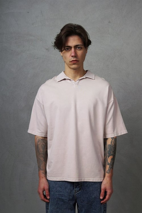 Wholesale Mens Beige Polo T-Shirt