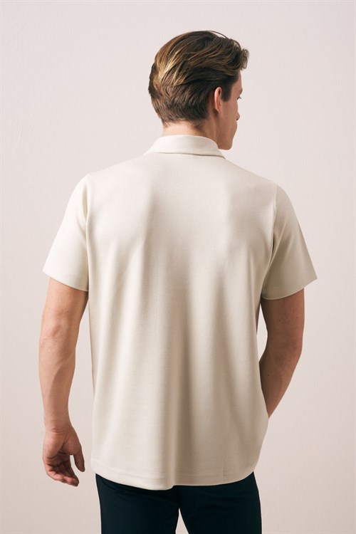 Wholesale Mens Beige Polo T-Shirt
