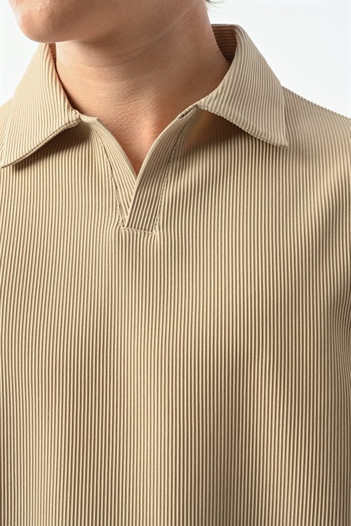 Wholesale Mens Beige Polo T-Shirt