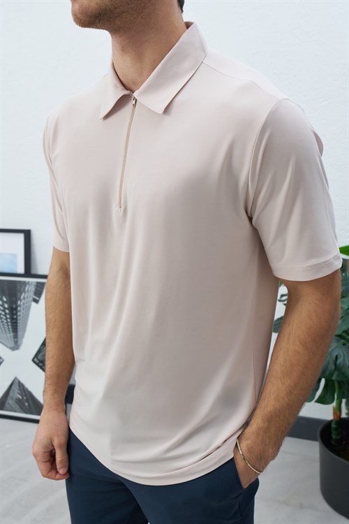 Wholesale Mens Beige Polo T-Shirt