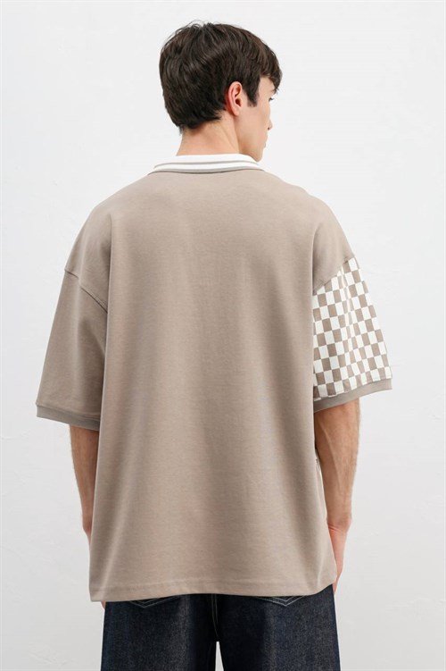 Wholesale Mens Beige Polo T-Shirt