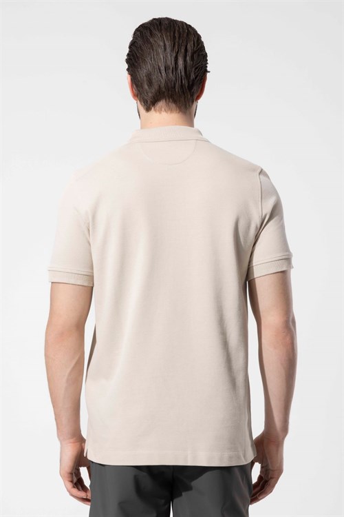 Wholesale Mens Beige Polo T-Shirt